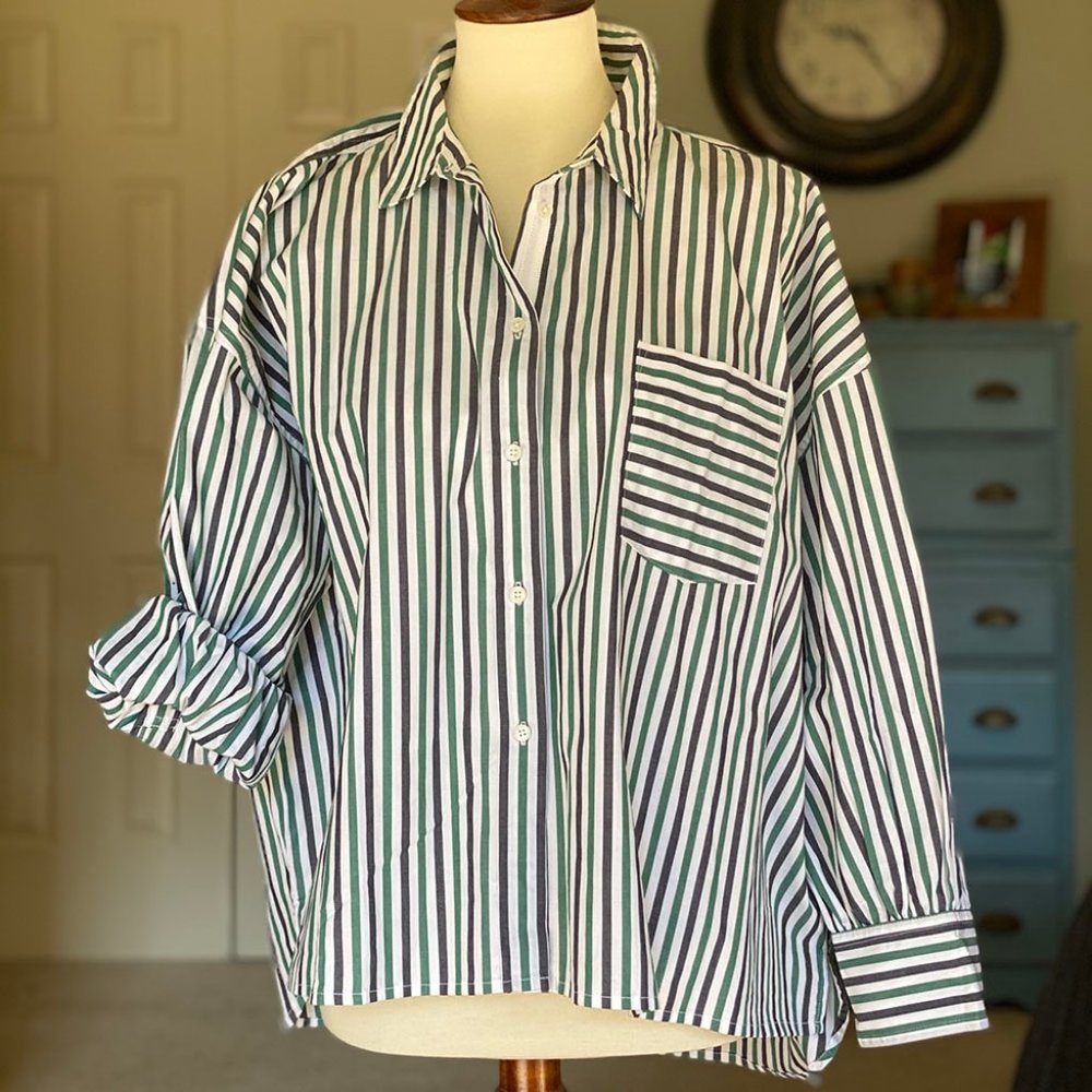 J.CREW Oversized Button Up Cotton Poplin Trifecta
